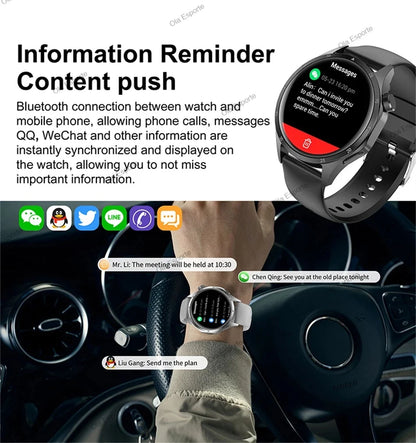 HD AMOLED Smartwatch für Herren mit Bluetooth-Anruffunktion, Herzfrequenzmesser & GPS-Bewegungsverfolgung – Wasserdicht, für Android & iOS (2025)