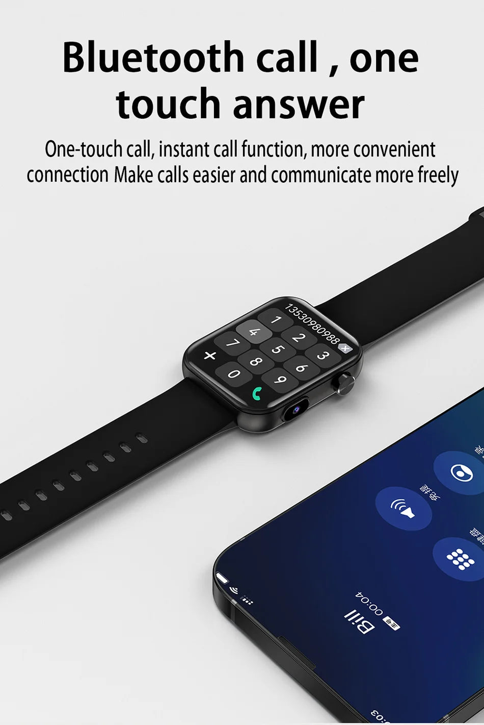 Smartwatch 2025 für Damen und Herren – Kamera, Videoaufzeichnung, Gesundheits- und Fitness-Tracker, wasserdicht, Bluetooth-Anruf