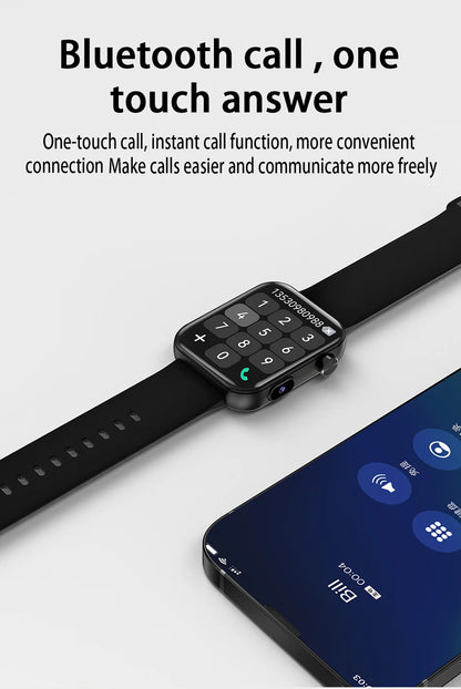 Smartwatch 2025 für Damen und Herren – Kamera, Videoaufzeichnung, Gesundheits- und Fitness-Tracker, wasserdicht, Bluetooth-Anruf
