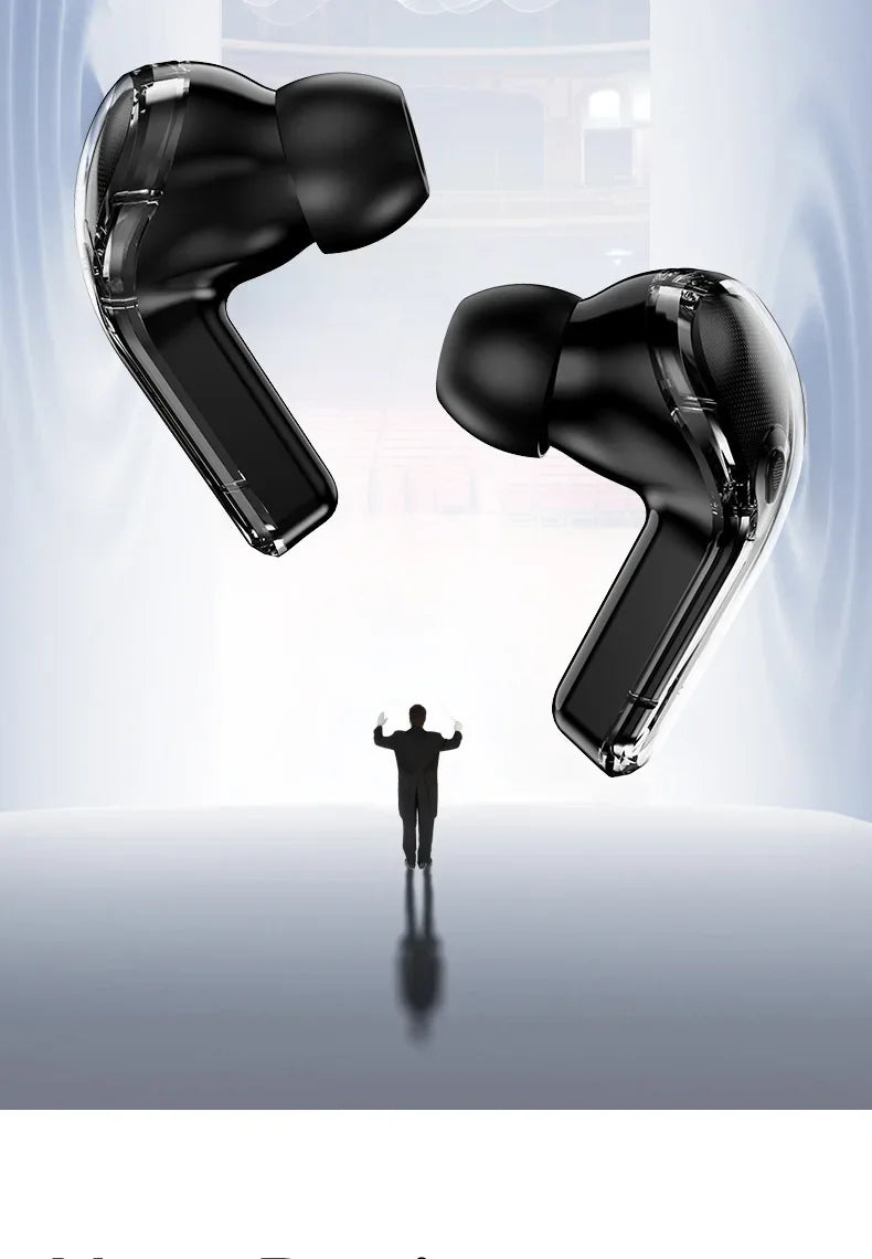 True Wireless Bluetooth 5.4 Earbuds – ANC Noise-Cancelling, HD Stereo Bass, Gamer Headset with LED Touch Control