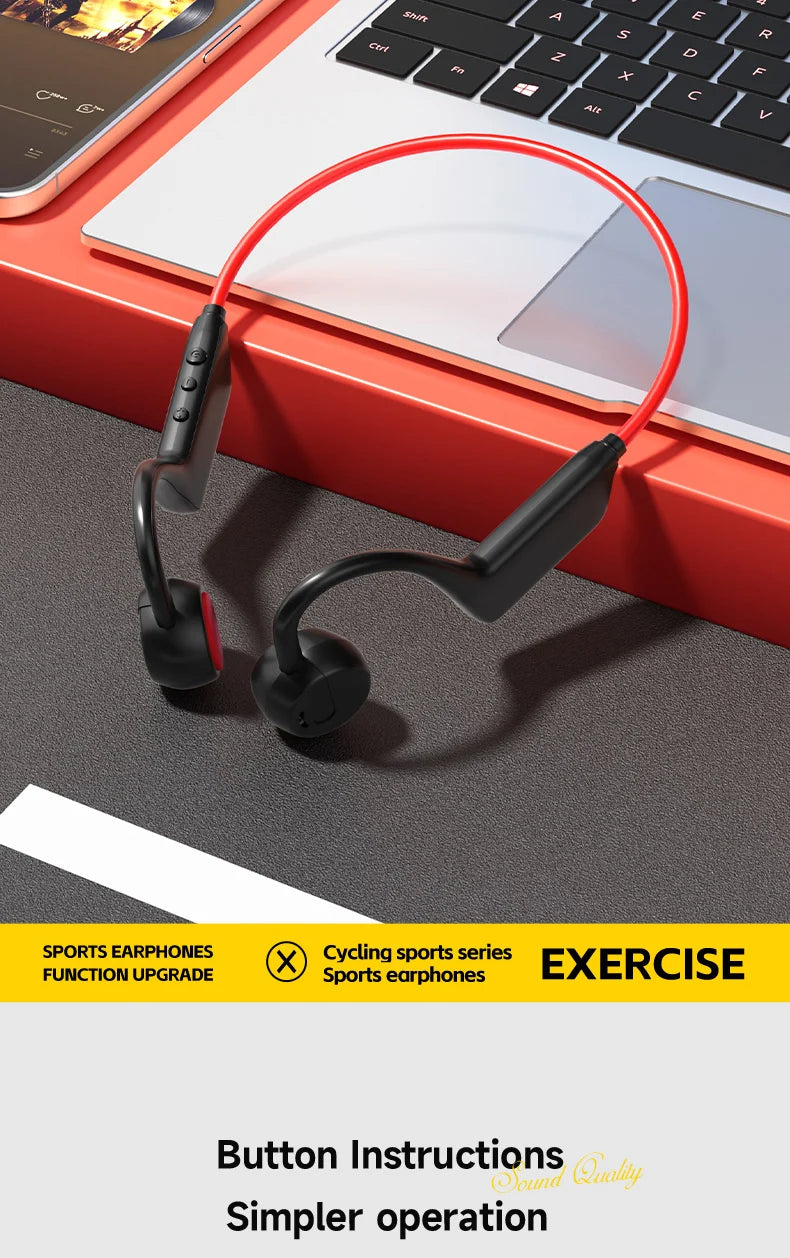 OnePlus Knochenschall Bluetooth Kopfhörer – Kabelloses Open-Ear Headset, Freisprechfunktion, Wasserdichte Sport-Kopfhörer mit Mikrofon