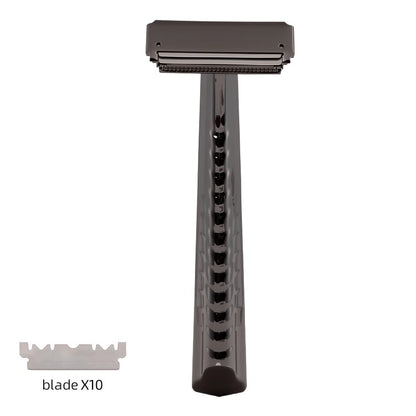 Klassisk sikkerhedsbarbermaskine i metal (kompatibel med halve barberblade)