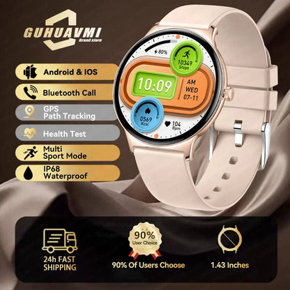 1.43" Full Touch Smartwatch for Women with Bluetooth Calling – Fitness & Sports Watch, Stylish Ladies Gift (2025)