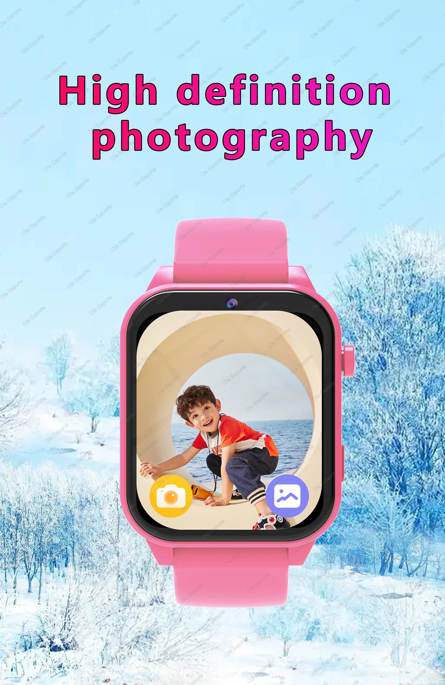 Kinder-Smartwatch mit 1,83"-Display, Kamera und 18 Spielen
