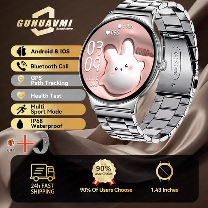 1.43" Full Touch Smartwatch for Women with Bluetooth Calling – Fitness & Sports Watch, Stylish Ladies Gift (2025)