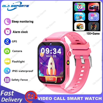 Kinder-Smartwatch mit 1,83"-Display, Kamera und 18 Spielen