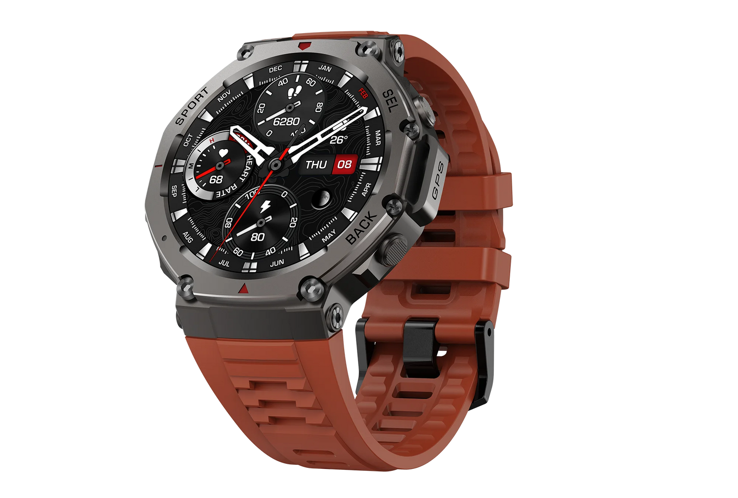 Outdoor-Smartwatch – GPS, AMOLED-Display, Kompass & 5ATM Wasserdicht