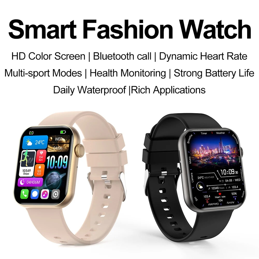 Damen-Smartwatch mit vollständiger Touch-Funktion und Bluetooth-Anruffunktion – Wasserdichter Fitness-Tracker und Sportuhr für Damen