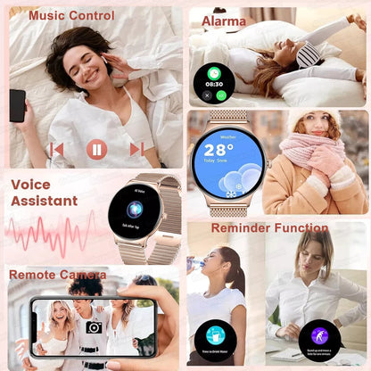 1.43" Full Touch Smartwatch for Women with Bluetooth Calling – Fitness & Sports Watch, Stylish Ladies Gift (2025)
