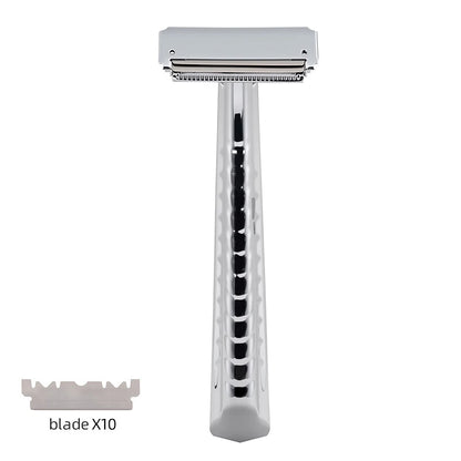 Klassisk sikkerhedsbarbermaskine i metal (kompatibel med halve barberblade)
