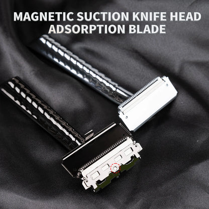 Klassisk sikkerhedsbarbermaskine i metal (kompatibel med halve barberblade)