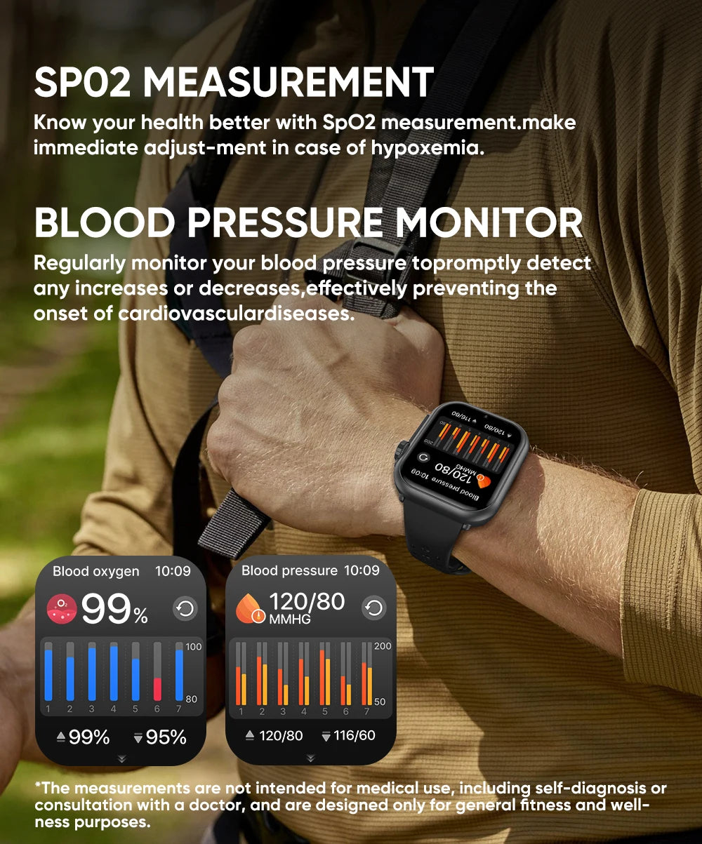 1,85" HD AMOLED Smartwatch med Bluetooth-opkald – IP68 Vandtæt Full Touch Sportsur til Mænd og Kvinder (2025)