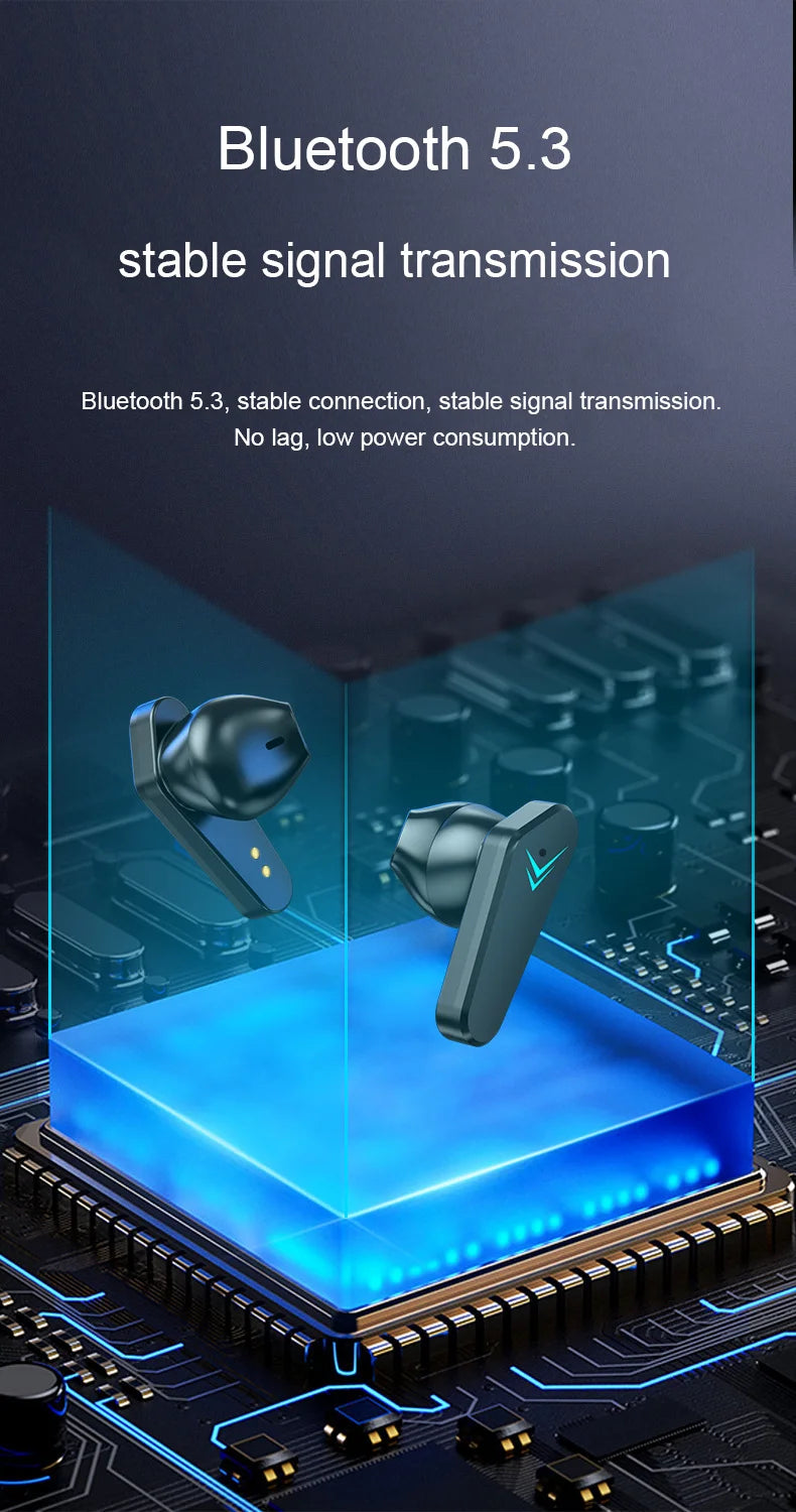 Bluetooth TWS Gaming-Ohrhörer – Kabelloser HiFi 9D Stereo Sound mit Mikrofon, Bass-Audio-Kopfhörer für Xiaomi & Lenovo