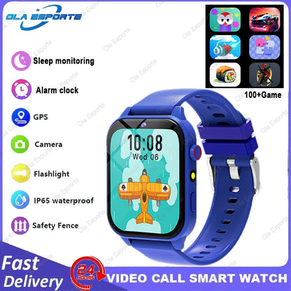 Kinder-Smartwatch mit 1,83"-Display, Kamera und 18 Spielen
