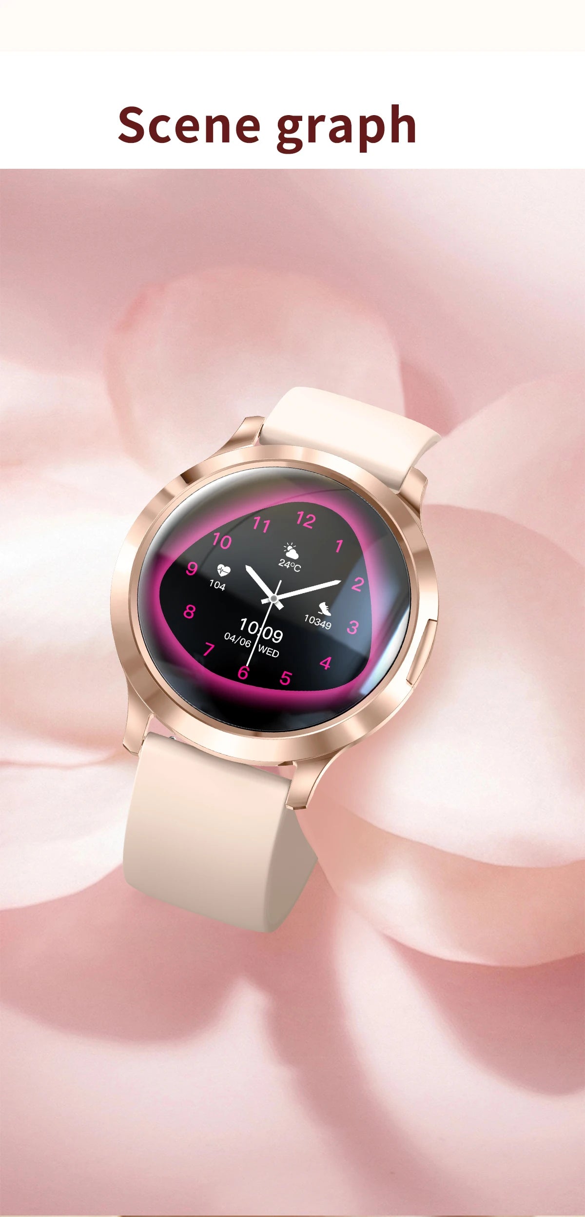 1,32" ultratyndt AMOLED-smartwatch til kvinder med Bluetooth-opkald – Brugerdefinerede urskiver, aktivitetsmåler, luksusdesign
