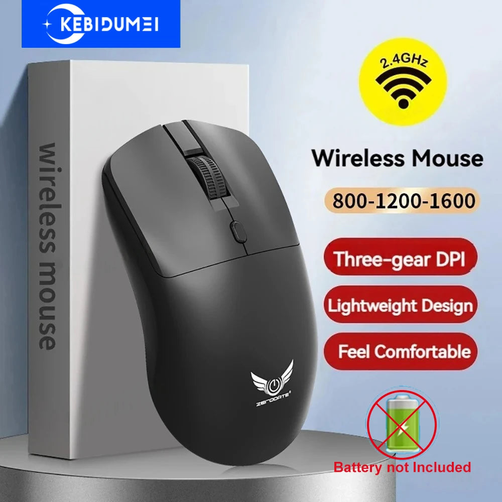 2.4G Trådløs Ergonomisk Mus – Justerbar DPI (800–1600), Optisk Gamingmus til PC & Laptop