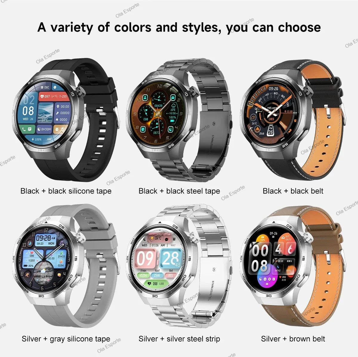 HD AMOLED Smartwatch für Herren mit Bluetooth-Anruffunktion, Herzfrequenzmesser & GPS-Bewegungsverfolgung – Wasserdicht, für Android & iOS (2025)