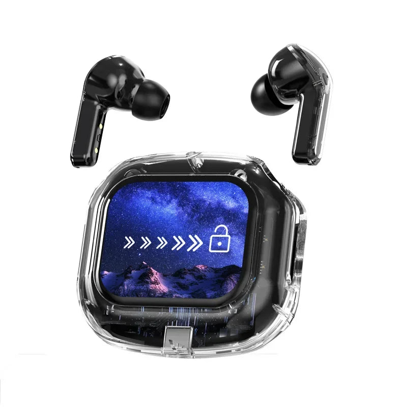 True Wireless Bluetooth 5.4 Earbuds – ANC Noise-Cancelling, HD Stereo Bass, Gamer Headset with LED Touch Control