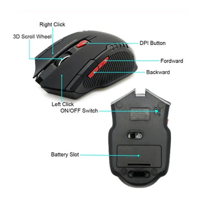 Kabellose Maus 2.4G tragbare optische Maus – Universell für Laptop, PC & Büro