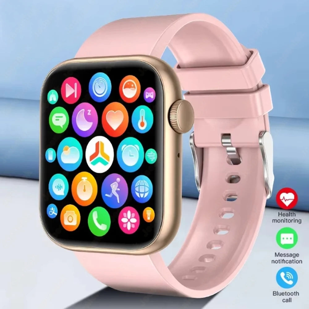 Damen-Smartwatch mit vollständiger Touch-Funktion und Bluetooth-Anruffunktion – Wasserdichter Fitness-Tracker und Sportuhr für Damen