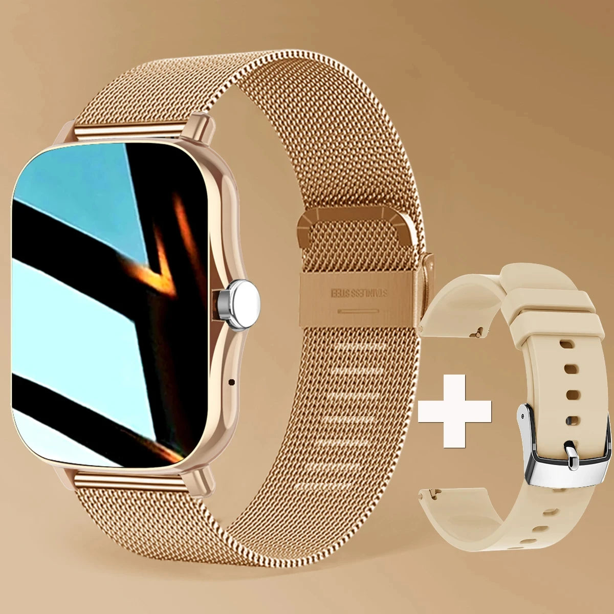 1,83" HD Smartwatch med Bluetooth-opkald og notifikationer – Sportstilstande, musikstyring, til Android og iOS (Unisexgave)