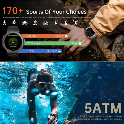 Outdoor-Smartwatch – GPS, AMOLED-Display, Kompass & 5ATM Wasserdicht