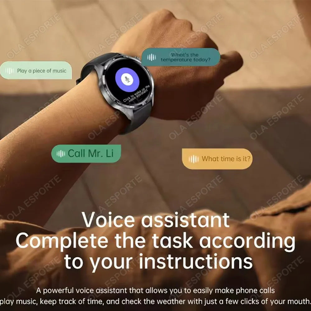 HD AMOLED Smartwatch für Herren mit Bluetooth-Anruffunktion, Herzfrequenzmesser & GPS-Bewegungsverfolgung – Wasserdicht, für Android & iOS (2025)