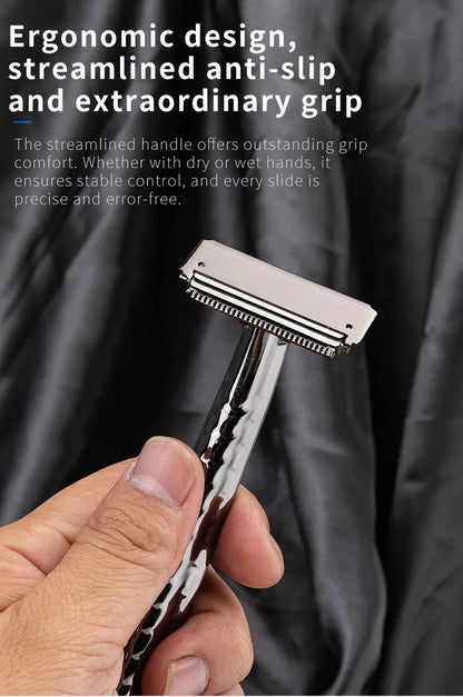 Klassisk sikkerhedsbarbermaskine i metal (kompatibel med halve barberblade)