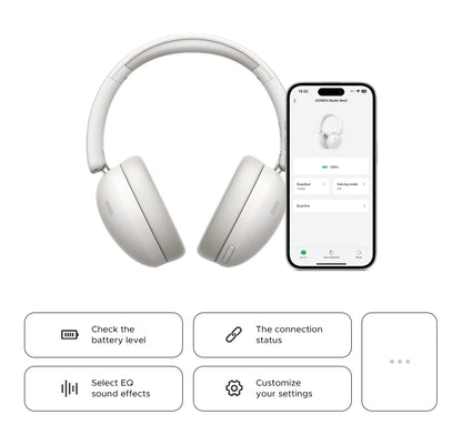 Trådløse Over-Ear Bluetooth-hovedtelefoner – 80 timers spilletid, Hi-Fi stereolyd med mikrofon, Bluetooth 5.4
