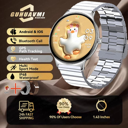 1.43" Full Touch Smartwatch for Women with Bluetooth Calling – Fitness & Sports Watch, Stylish Ladies Gift (2025)