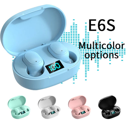 E6S TWS trådløse Bluetooth-øretelefoner – støjreducerende hovedtelefoner med HD-mikrofon