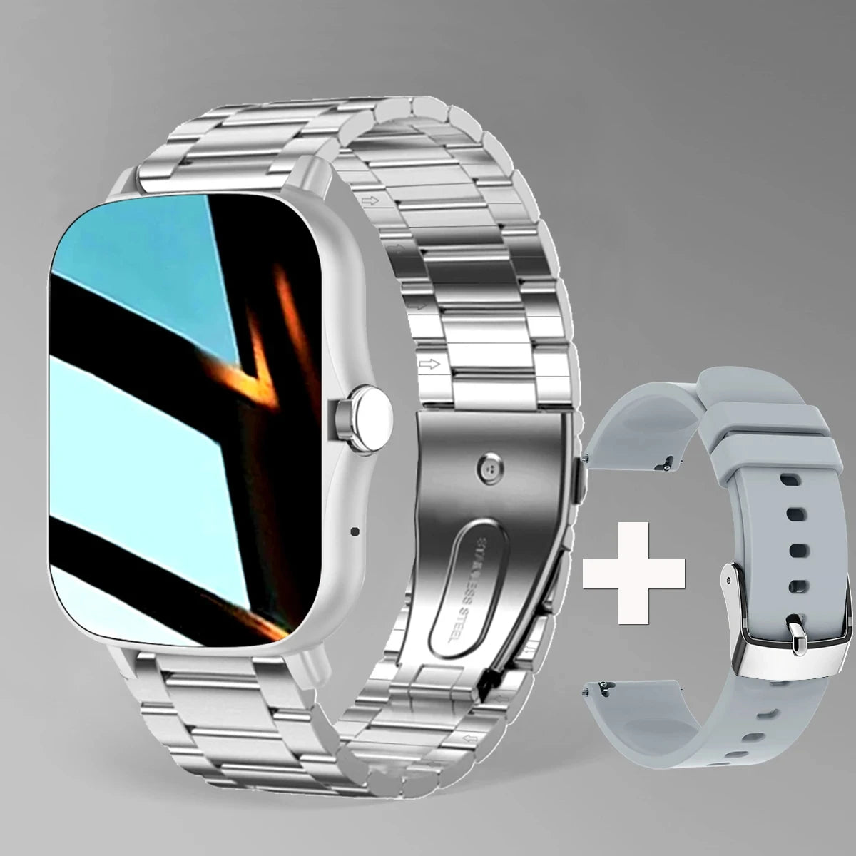 1,83" HD Smartwatch med Bluetooth-opkald og notifikationer – Sportstilstande, musikstyring, til Android og iOS (Unisexgave)