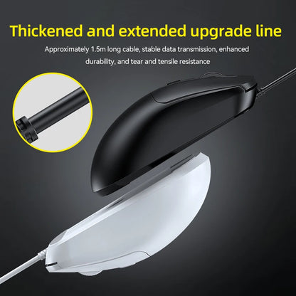 G580 Ergonomisk Mus Med Ledning – 1600 DPI Justerbar, Anti-skrid Design til PC & Bærbar