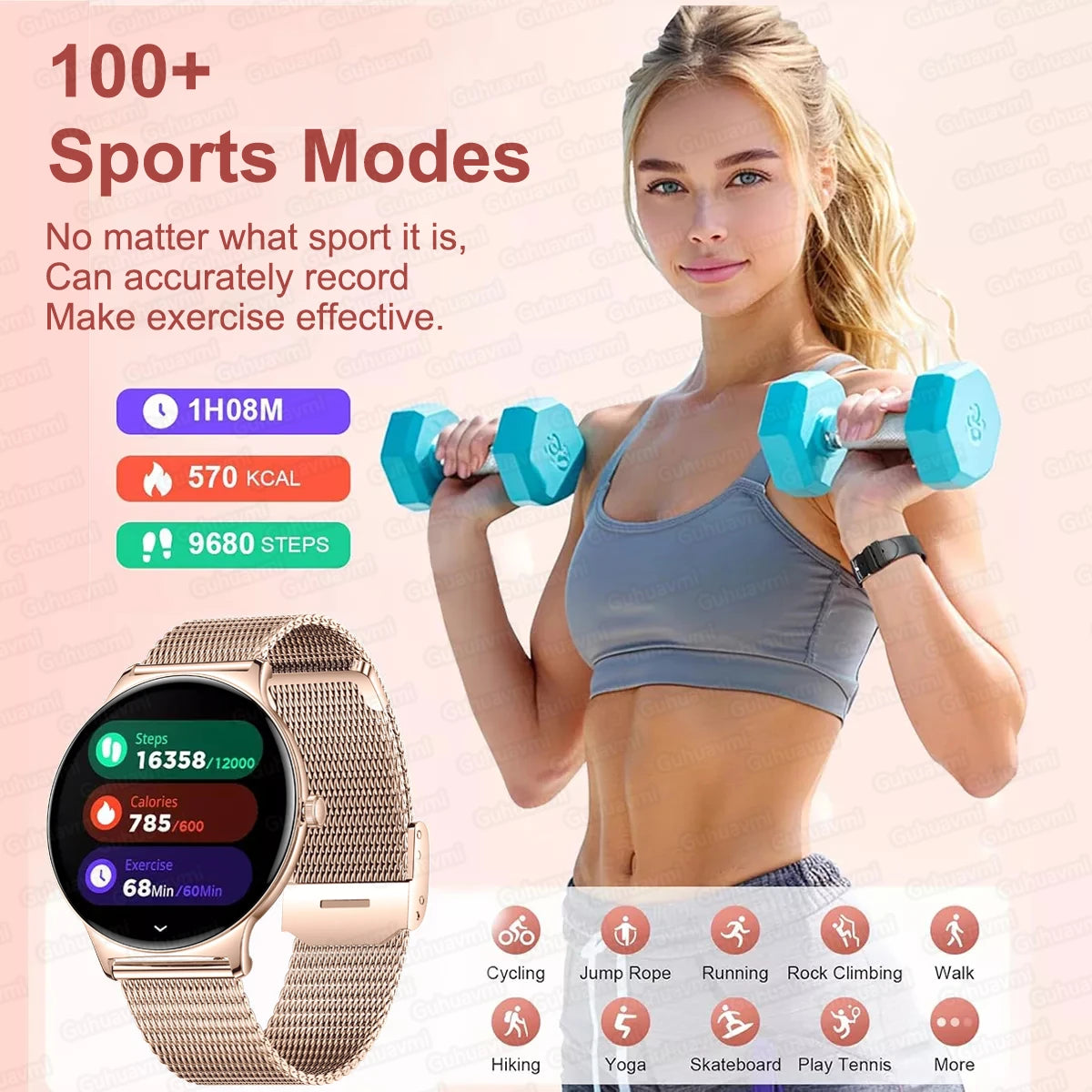 1.43" Full Touch Smartwatch for Women with Bluetooth Calling – Fitness & Sports Watch, Stylish Ladies Gift (2025)