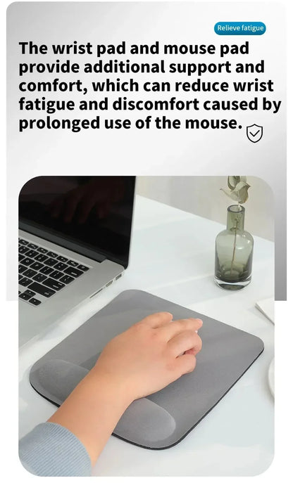 Ergonomisk musemåtte med håndledsstøtte – blød EVA-støtte, skridsikker, kontor og gaming