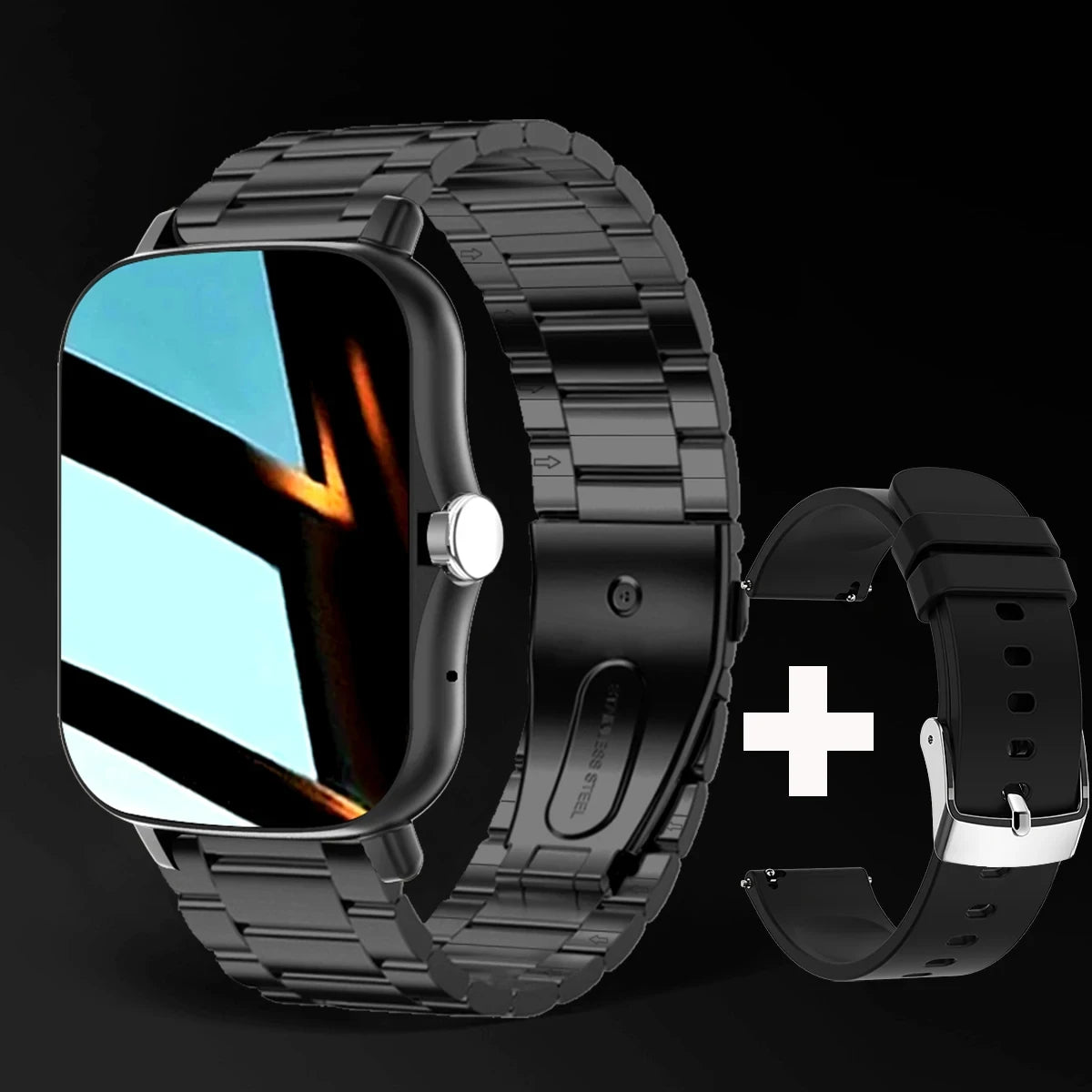 1,83" HD Smartwatch med Bluetooth-opkald og notifikationer – Sportstilstande, musikstyring, til Android og iOS (Unisexgave)