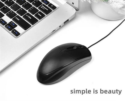 Kabelgebundene optische USB-Maus – 1000 DPI, Plug & Play, Kompaktes Design für Laptop & PC