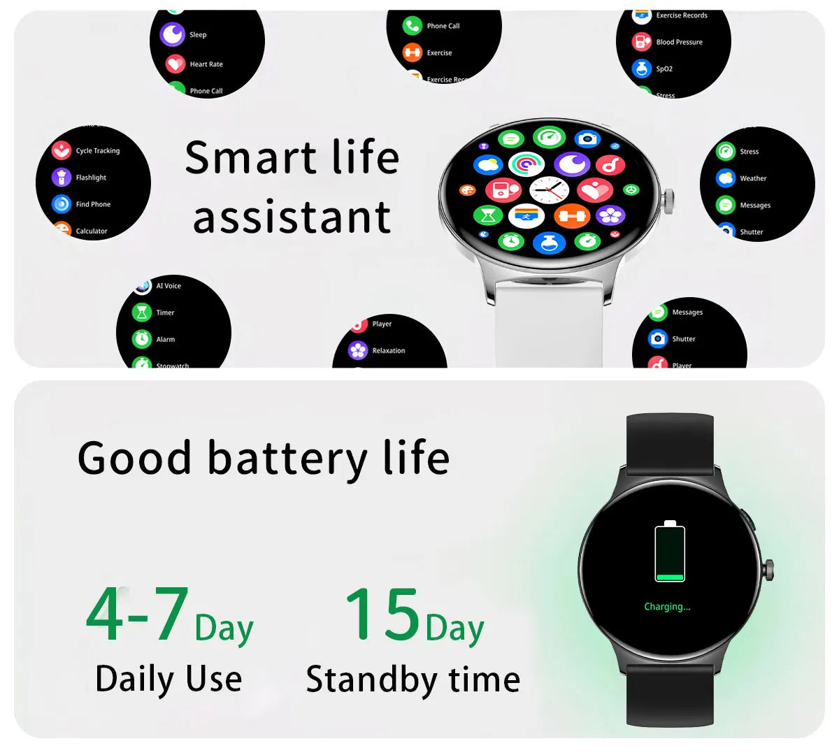 1.43" Full Touch Smartwatch for Women with Bluetooth Calling – Fitness & Sports Watch, Stylish Ladies Gift (2025)