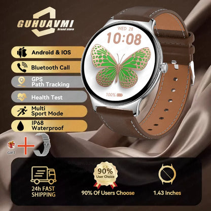 1.43" Full Touch Smartwatch for Women with Bluetooth Calling – Fitness & Sports Watch, Stylish Ladies Gift (2025)