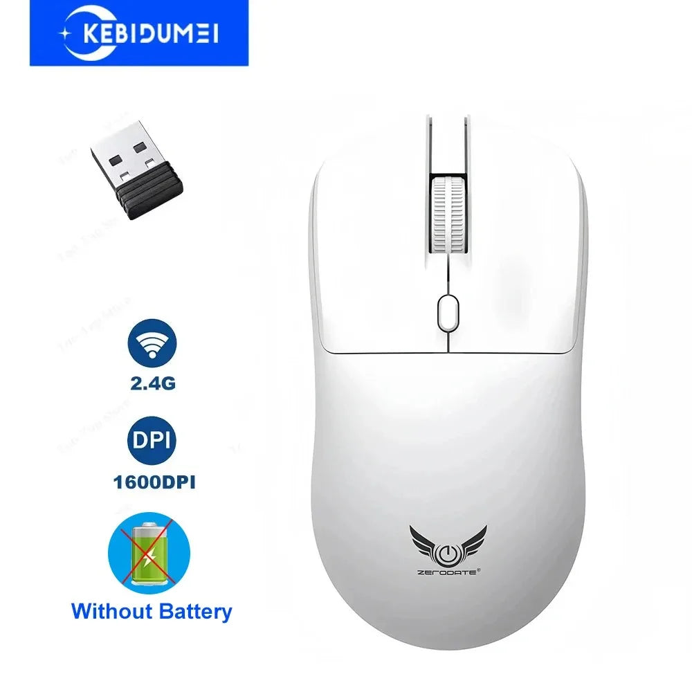 2.4G Trådløs Ergonomisk Mus – Justerbar DPI (800–1600), Optisk Gamingmus til PC & Laptop