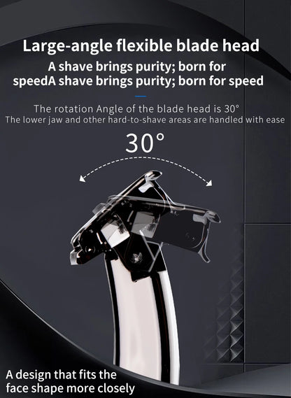 Klassisk sikkerhedsbarbermaskine i metal (kompatibel med halve barberblade)