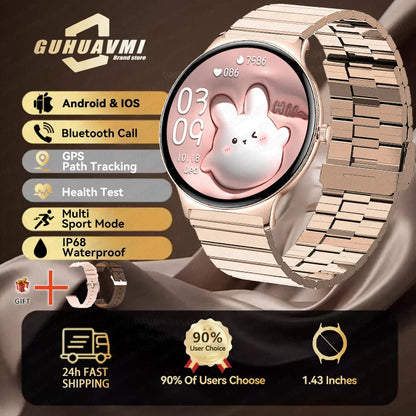 1.43" Full Touch Smartwatch for Women with Bluetooth Calling – Fitness & Sports Watch, Stylish Ladies Gift (2025)