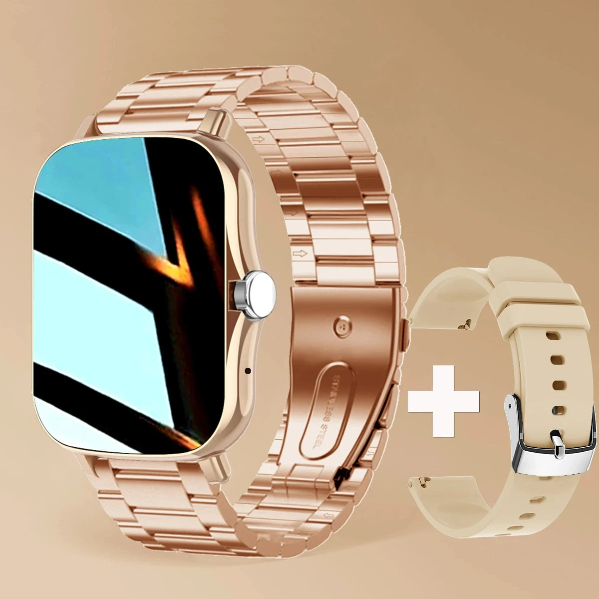 1,83" HD Smartwatch med Bluetooth-opkald og notifikationer – Sportstilstande, musikstyring, til Android og iOS (Unisexgave)
