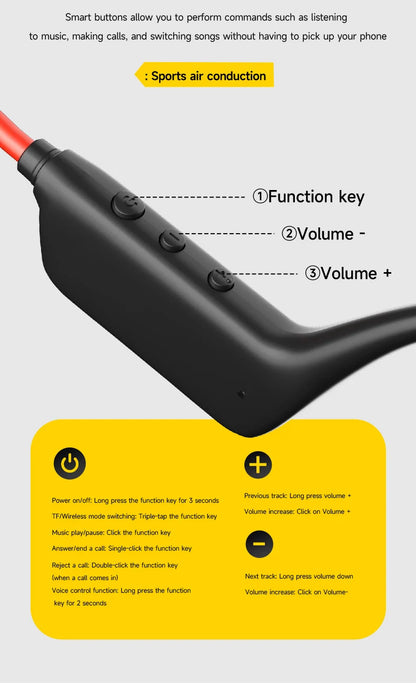 OnePlus Knochenschall Bluetooth Kopfhörer – Kabelloses Open-Ear Headset, Freisprechfunktion, Wasserdichte Sport-Kopfhörer mit Mikrofon