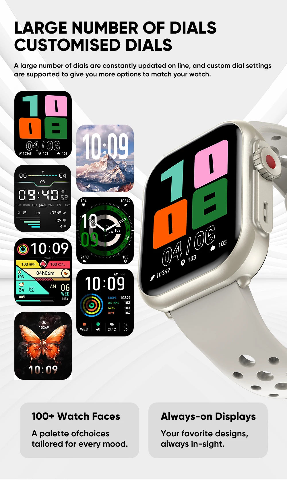 1,85" HD AMOLED Smartwatch med Bluetooth-opkald – IP68 Vandtæt Full Touch Sportsur til Mænd og Kvinder (2025)