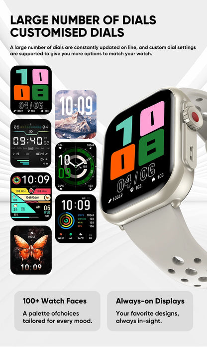 1,85" HD AMOLED Smartwatch med Bluetooth-opkald – IP68 Vandtæt Full Touch Sportsur til Mænd og Kvinder (2025)