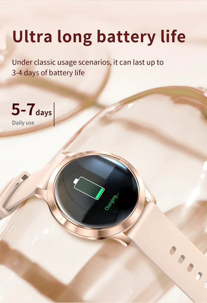 1,32" ultratyndt AMOLED-smartwatch til kvinder med Bluetooth-opkald – Brugerdefinerede urskiver, aktivitetsmåler, luksusdesign