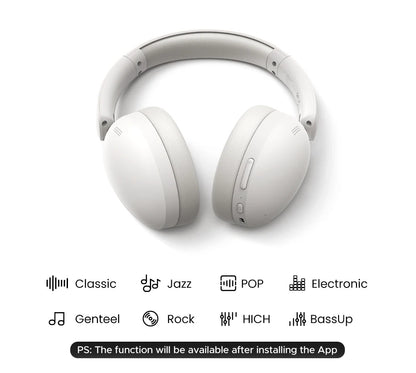 Trådløse Over-Ear Bluetooth-hovedtelefoner – 80 timers spilletid, Hi-Fi stereolyd med mikrofon, Bluetooth 5.4