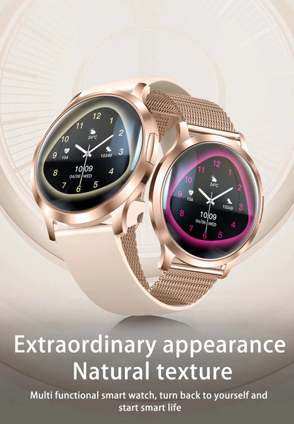 1,32" ultratyndt AMOLED-smartwatch til kvinder med Bluetooth-opkald – Brugerdefinerede urskiver, aktivitetsmåler, luksusdesign