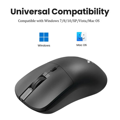 2.4G Trådløs Ergonomisk Mus – Justerbar DPI (800–1600), Optisk Gamingmus til PC & Laptop